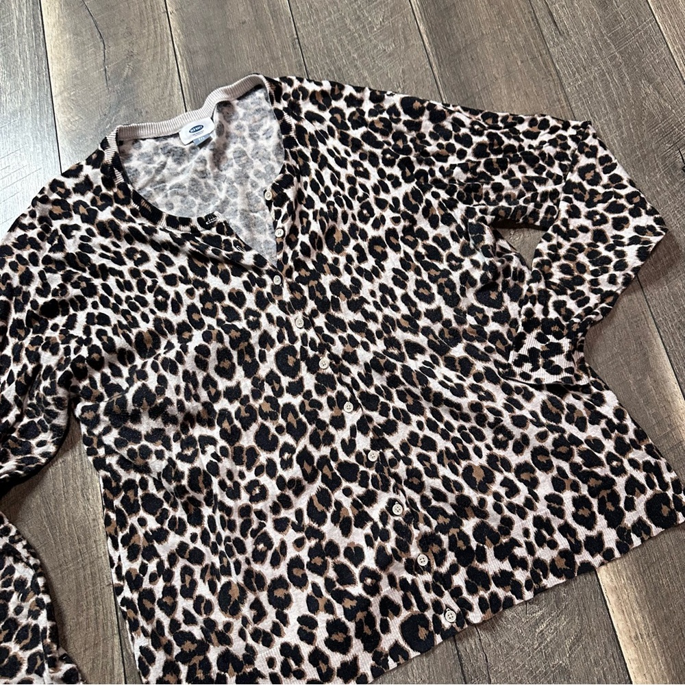 Old Navy Leopard Button Down Cardigan - image 2